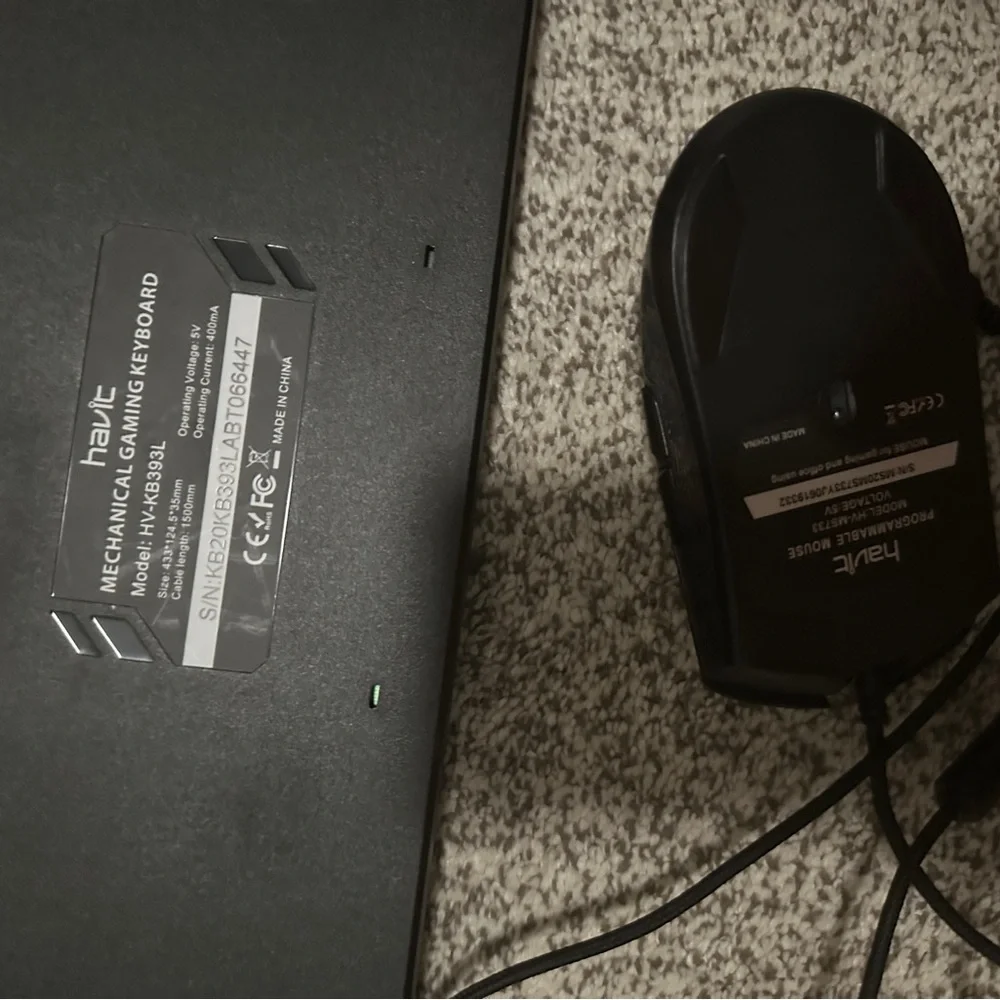 Black Wired Gaming Keyboard and Mouse by [Brand]
